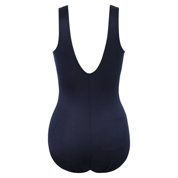 🆕 MIRACLESUIT Palma Illusion Slimming One Piece Swimsuit 8 Navy Blue - Picture 4 of 11